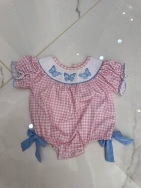 Baby butterfly embroidered bubble